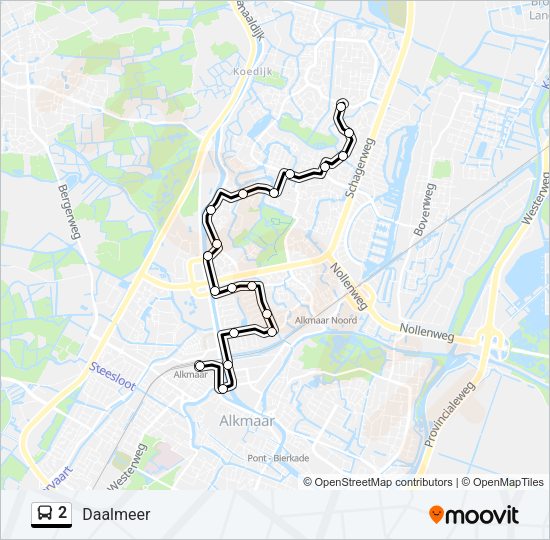 2 Bus Line Map