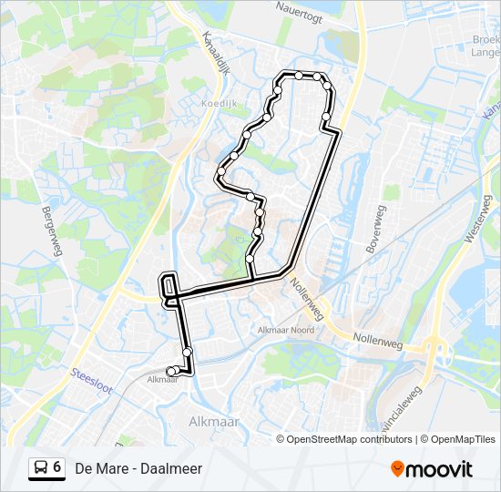 6 Bus Line Map