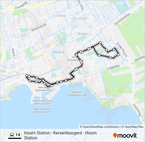 14 Bus Line Map