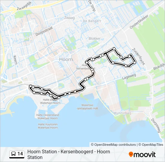 14 Bus Line Map