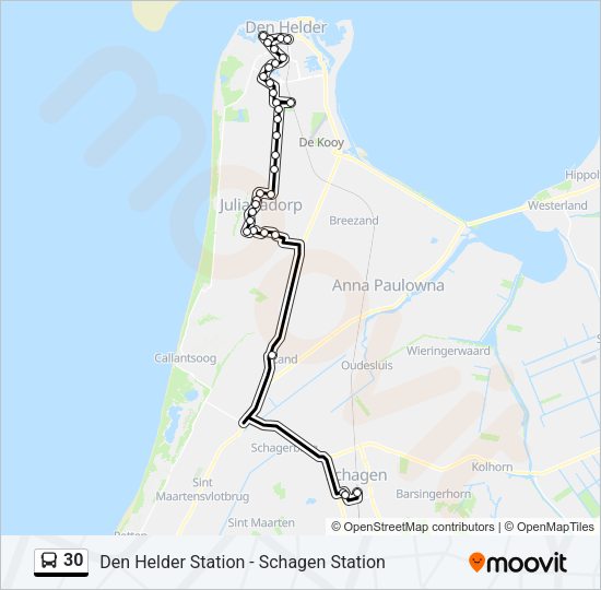 30 Bus Line Map