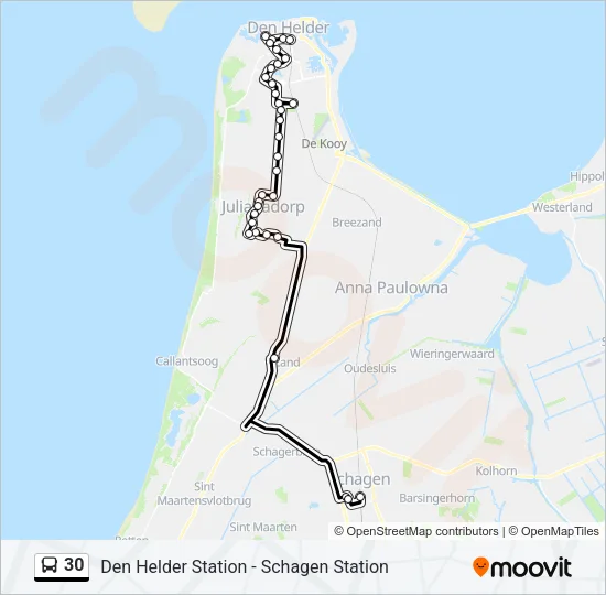 30 Bus Line Map