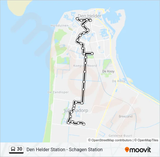 30 Bus Line Map