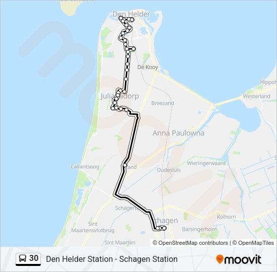 30 Bus Line Map