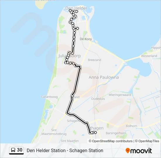 30 Bus Line Map