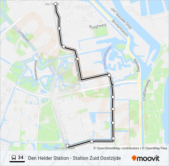34 Bus Line Map