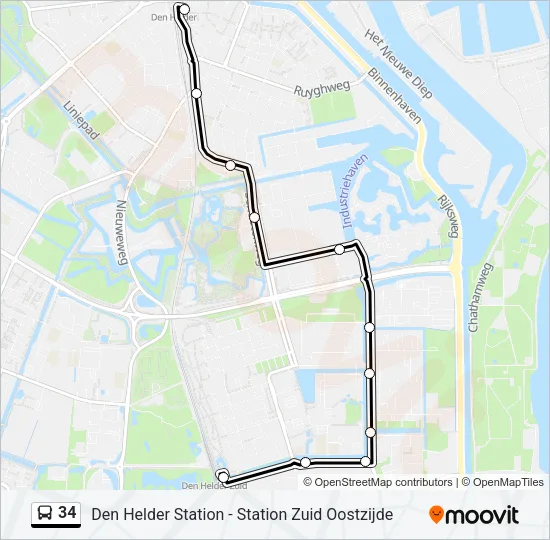 34 Bus Line Map
