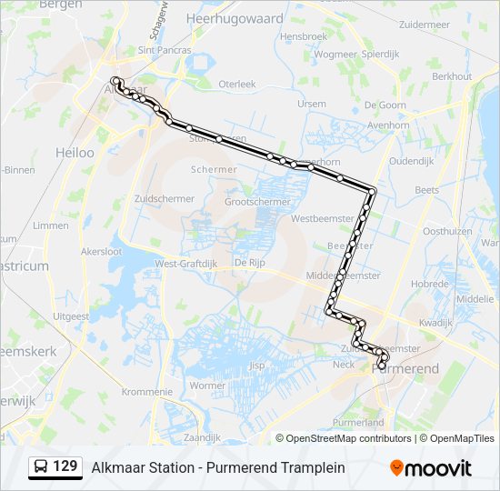 129 Bus Line Map