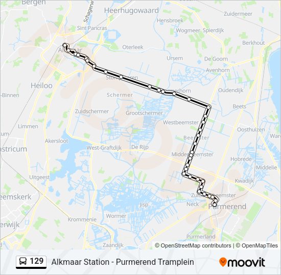 129 Bus Line Map