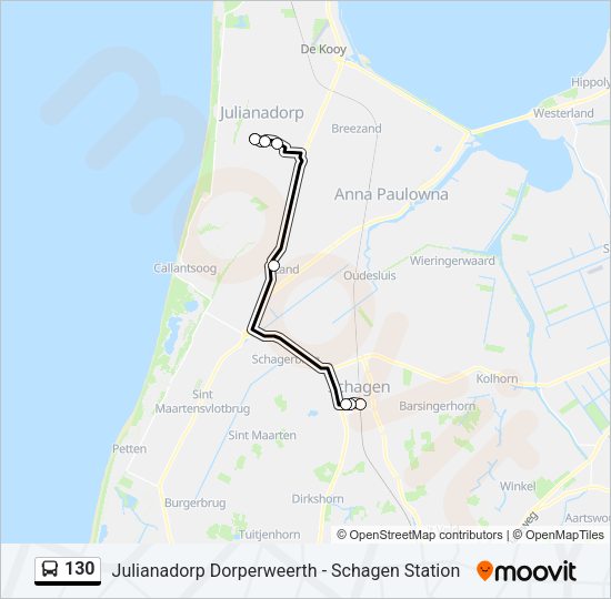 130 Bus Line Map