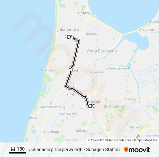 130 Bus Line Map