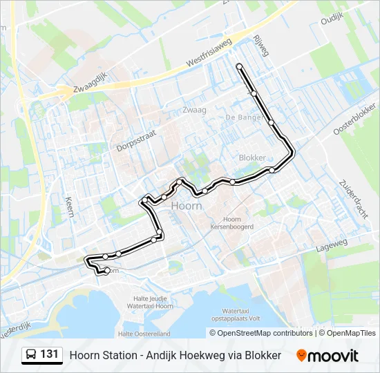 131 Bus Line Map