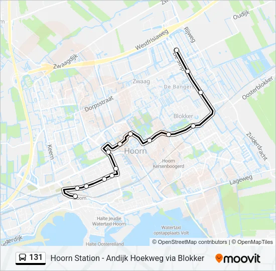 131 Bus Line Map