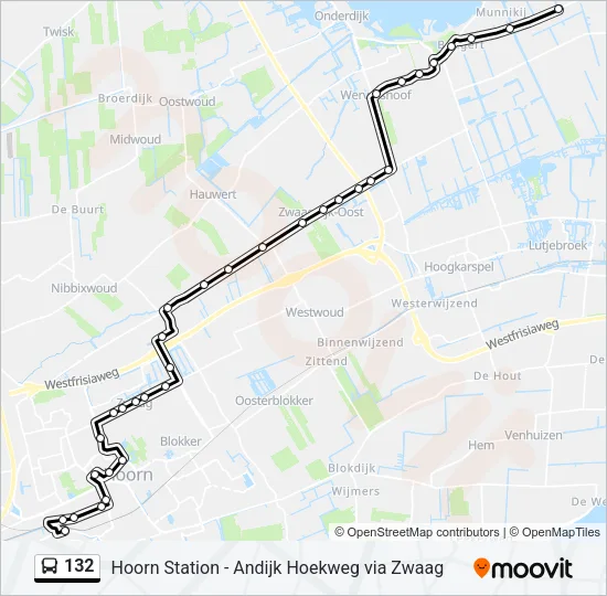 132 Bus Line Map