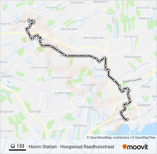 133 Bus Line Map