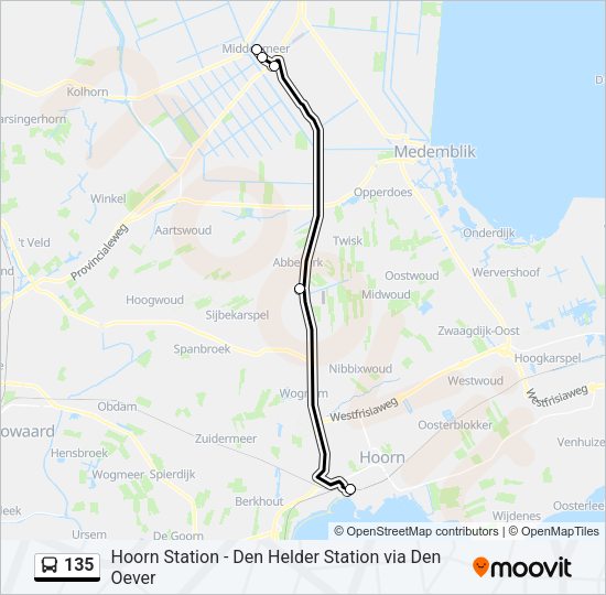 135 Bus Line Map