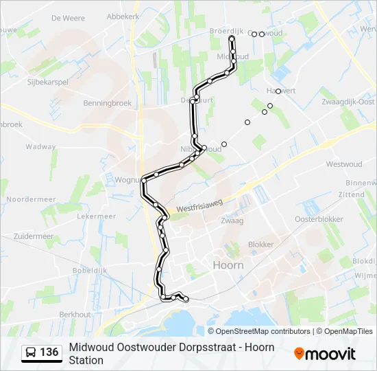 136 Bus Line Map