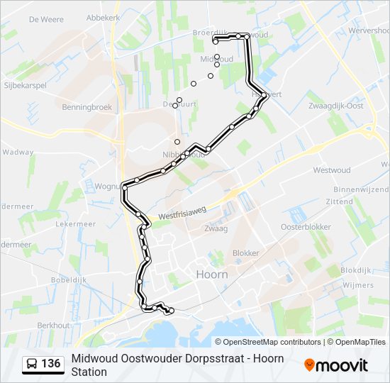 136 Bus Line Map