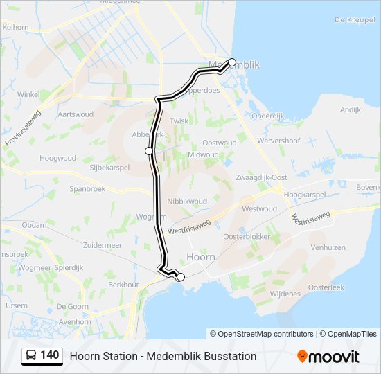 140 Bus Line Map