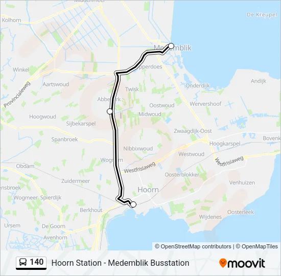 140 Bus Line Map