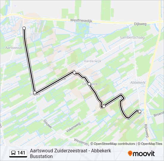 141 Bus Line Map
