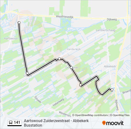 141 Bus Line Map