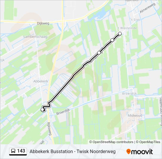 143 Bus Line Map