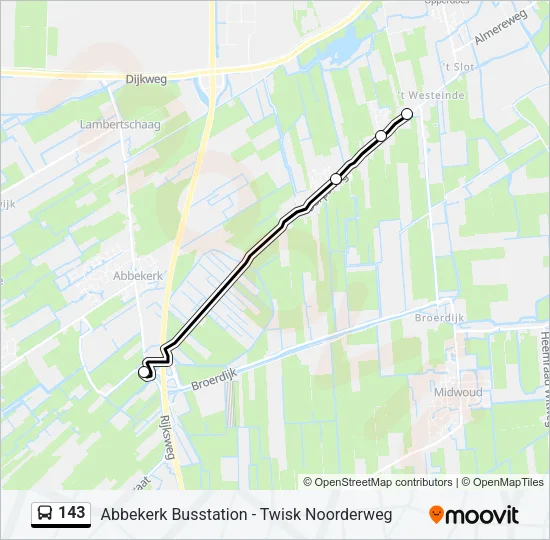 143 Bus Line Map