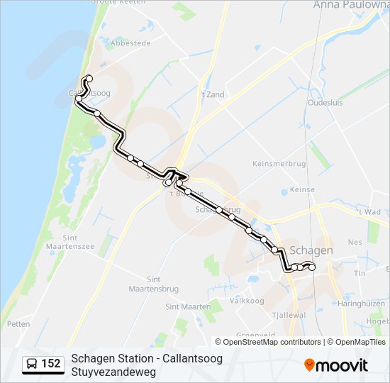 152 Bus Line Map