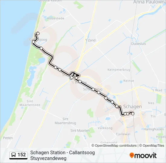152 Bus Line Map