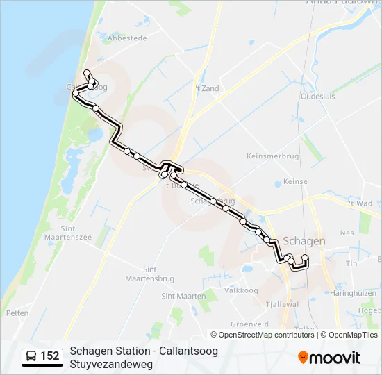 152 Bus Line Map