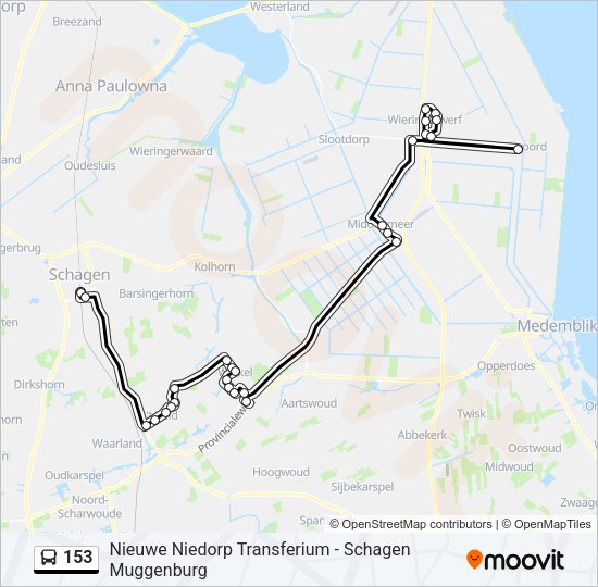 153 Bus Line Map