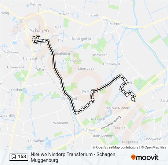 153 Bus Line Map