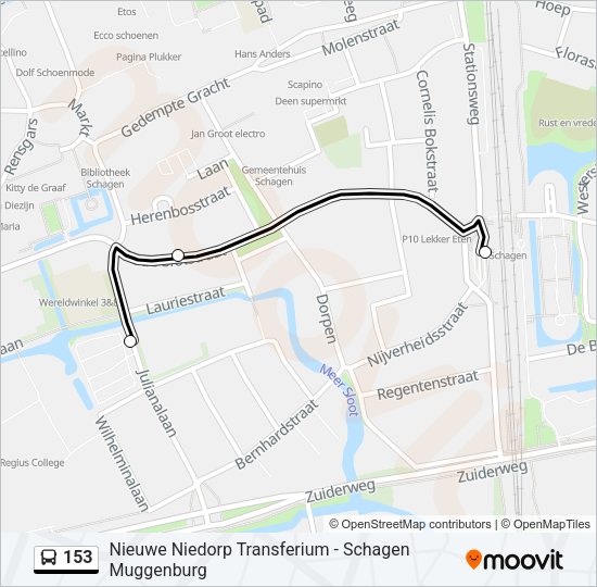 153 Bus Line Map