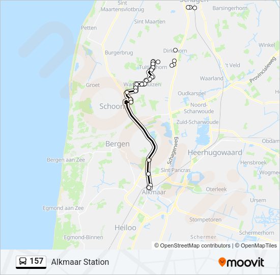 157 Bus Line Map