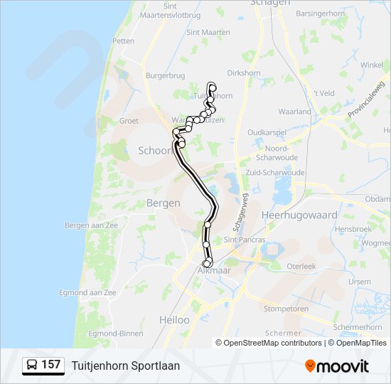 157 Bus Line Map