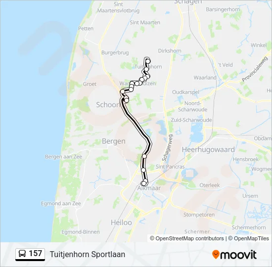 157 Bus Line Map