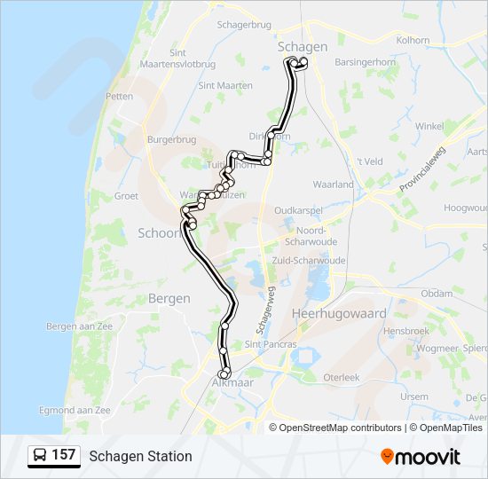 157 Bus Line Map