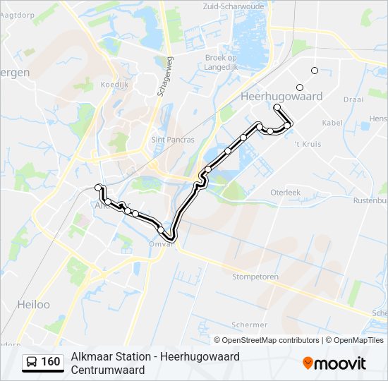 160 Bus Line Map
