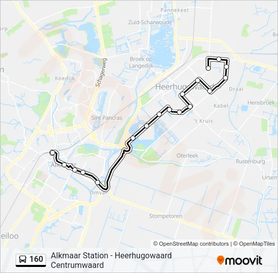 160 Bus Line Map