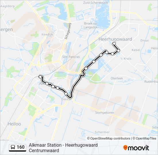 160 Bus Line Map