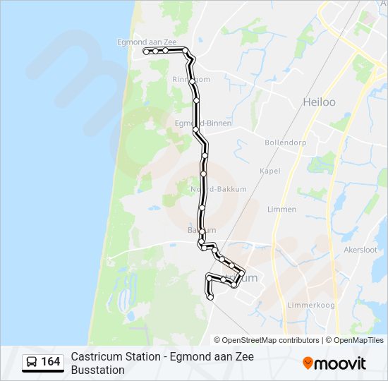 164 Bus Line Map
