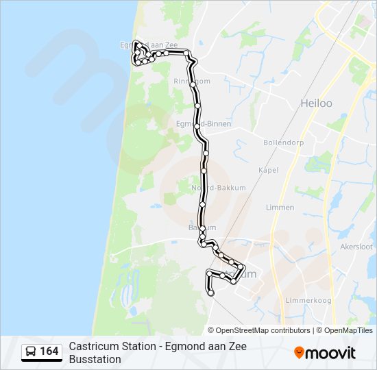 164 Bus Line Map