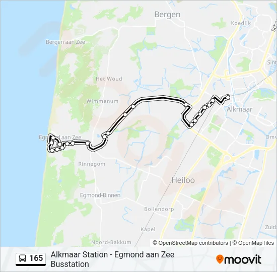 165 Bus Line Map