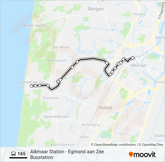 165 Bus Line Map