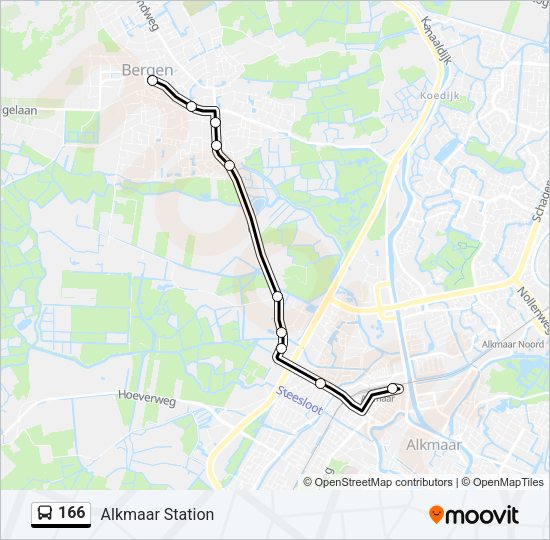 166 Bus Line Map