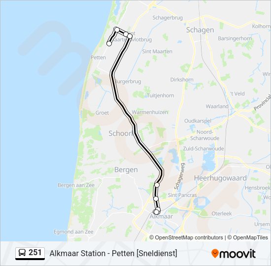 251 Bus Line Map