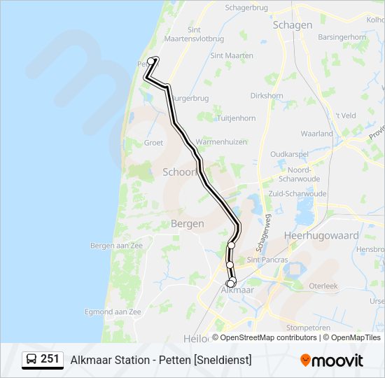 251 Bus Line Map