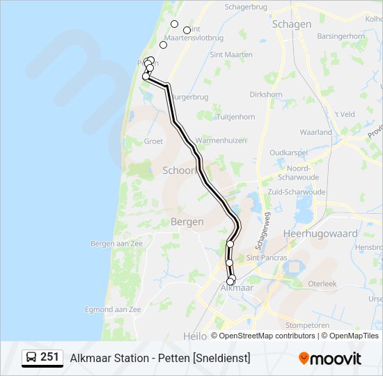 251 Bus Line Map