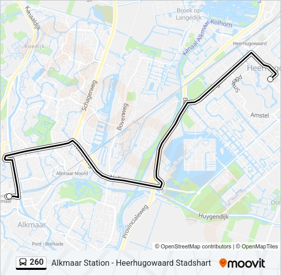 260 Bus Line Map